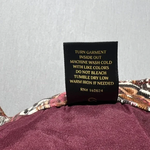 Sterling & Stitch‎ Flare Pants Womens 27x32.5 Brown Paisley Corduroy Boho Retro - Picture 10 of 16